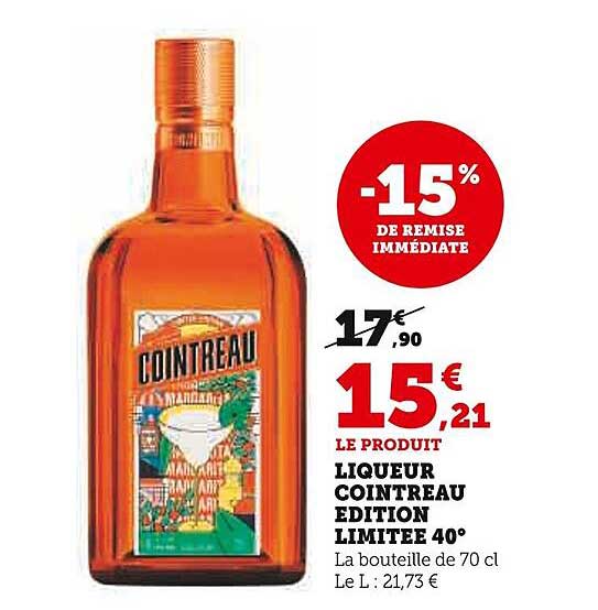 LIQUEUR COINTREAU EDITION LIMITEE 40°