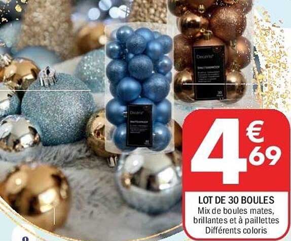 LOT DE 30 BOULES