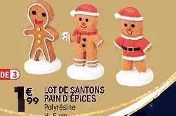 LOT DE SANTONS PAIN D'ÉPICES