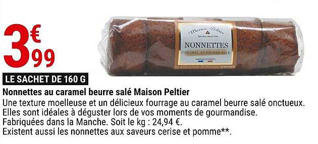 Nonnettes au caramel beurre salé Maison Peltier