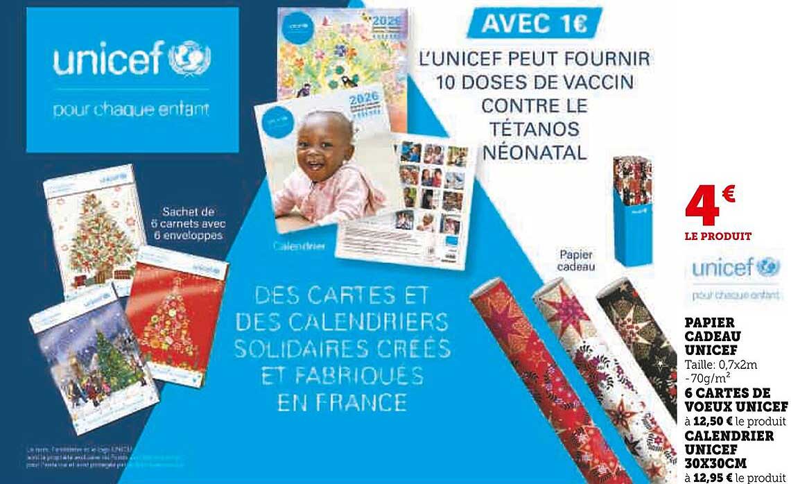 Papier cadeau UNICEF