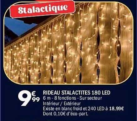 RIDEAU STALACTITES 180 LED