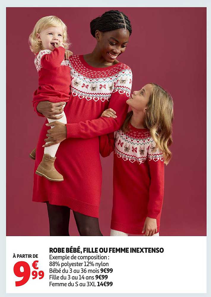 ROBE BÉBÉ, FILLE OU FEMME INEXTENSO