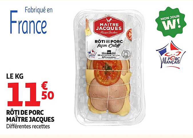 RÔTI DE PORC MAÎTRE JACQUES