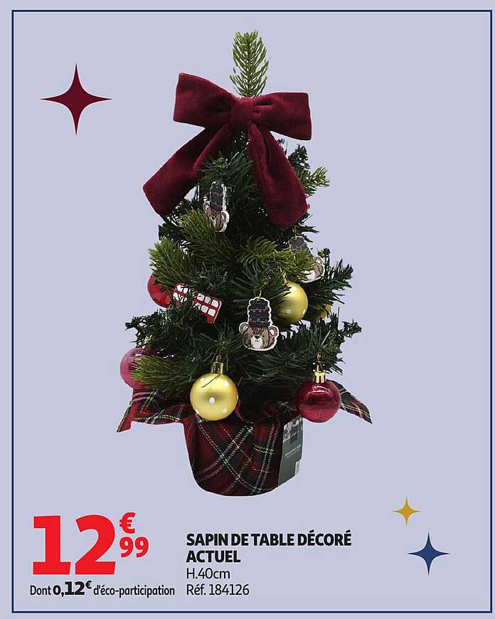 SAPIN DE TABLE DÉCORÉ ACTUEL