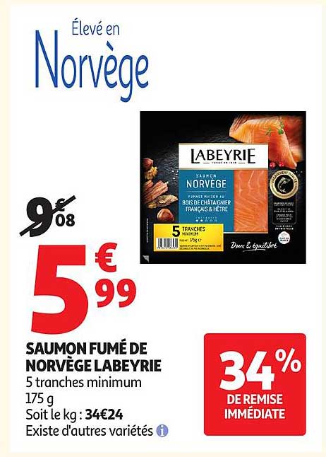 SAUMON FUMÉ DE NORVÈGE LABEYRIE