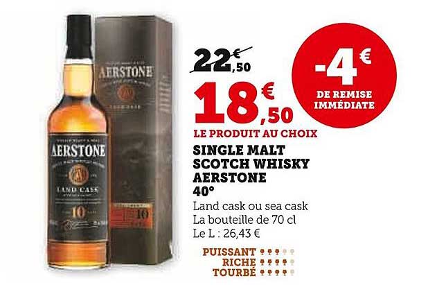SINGLE MALT SCOTCH WHISKY AERSTONE 40°