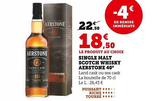 SINGLE MALT SCOTCH WHISKY AERSTONE 40°