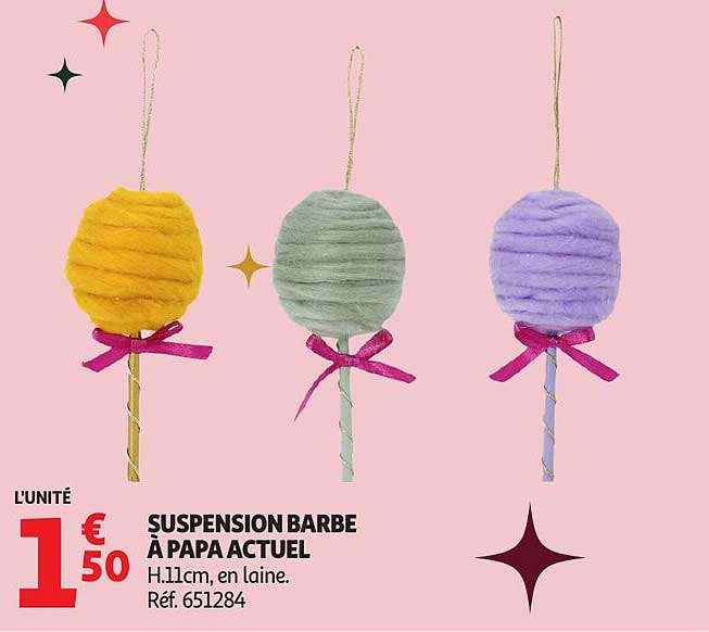 SUSPENSION BARBE À PAPA ACTUEL