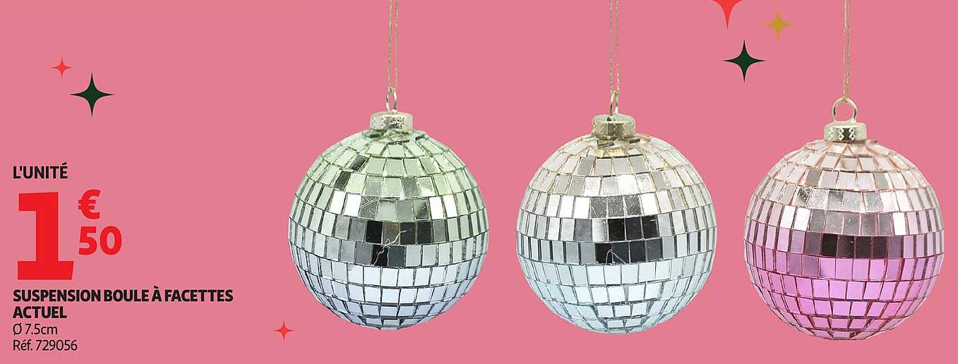 SUSPENSION BOULE À FACETTES ACTUEL