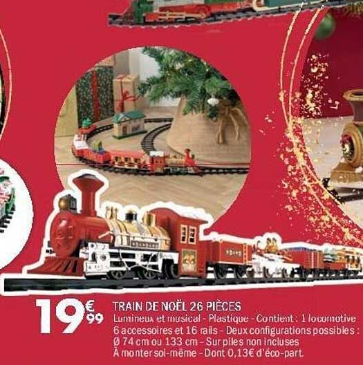 TRAIN DE NOËL 26 PIÈCES
