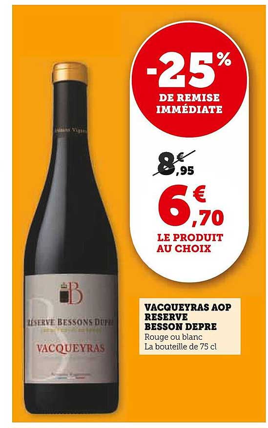 VACQUEYRAS AOP RESERVE BESSON DEPRA