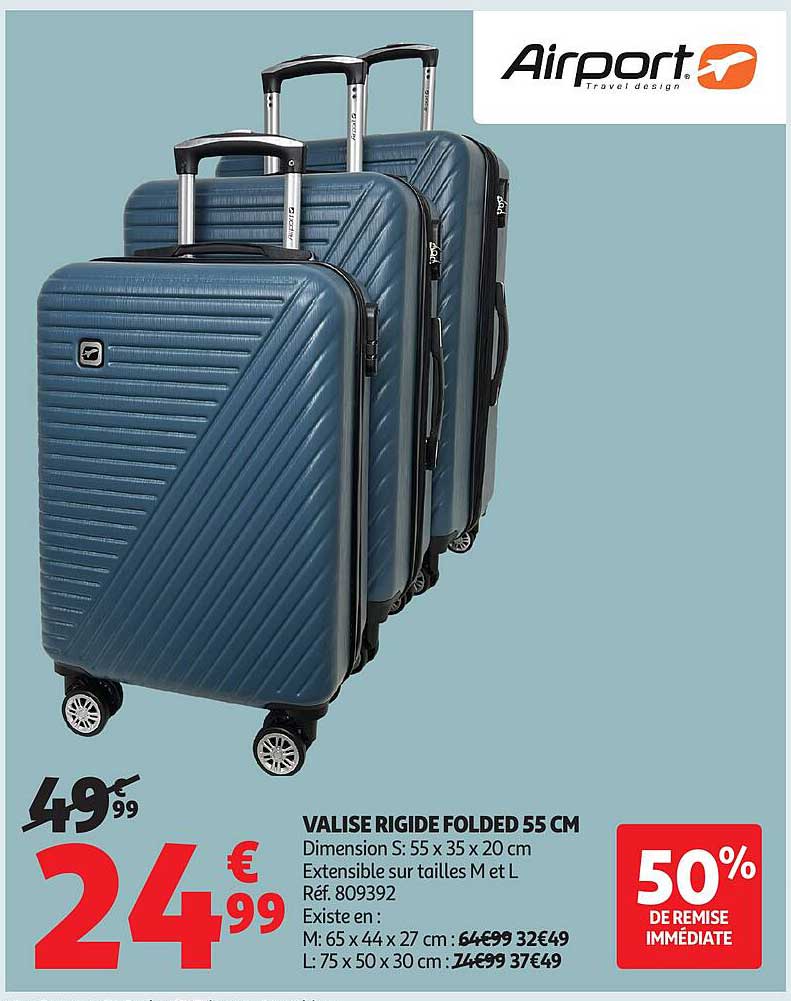 VALISE RIGIDE FOLDED 55 CM