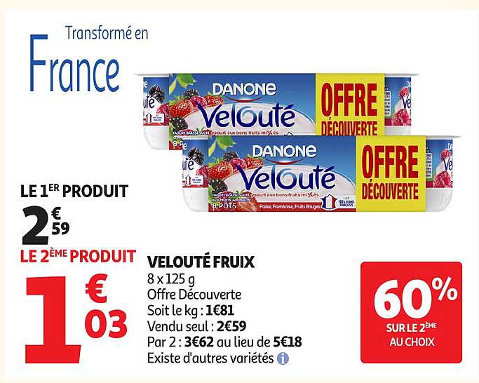 VELOUTÉ FRUITS 8 x 125 g - Offre Découverte