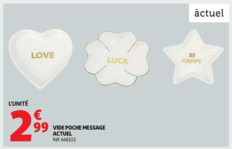 VIDE POCHES MESSAGE ACTUEL