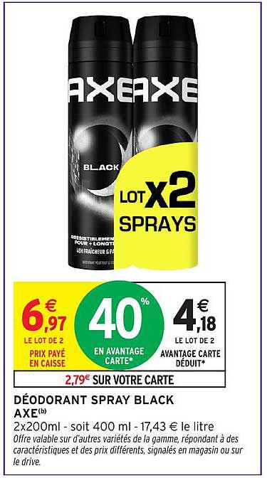 DÉODORANT SPRAY BLACK AXE