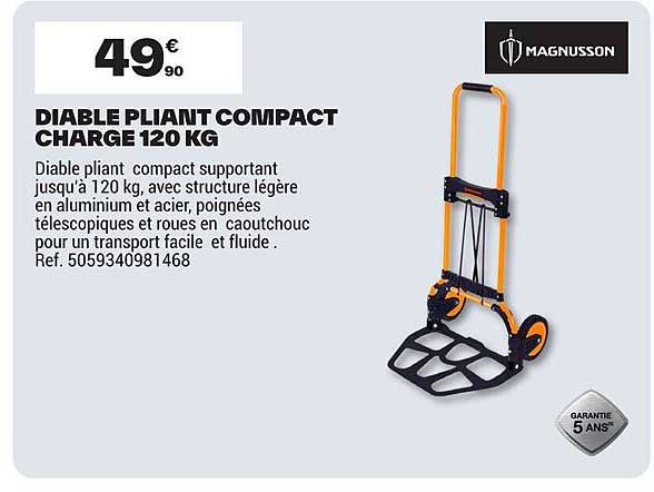 DIABLE PLIANT COMPACT CHARGE 120 KG
