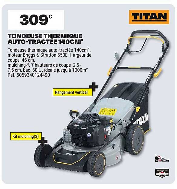 TONDEUSE THERMIQUE AUTO-TRACTÉE 140CM³