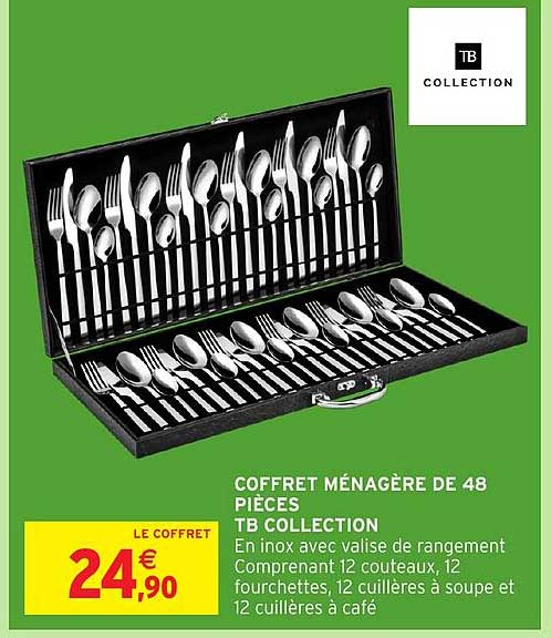 COFFRET MÉNAGÈRE DE 48 PIÈCES TB COLLECTION
