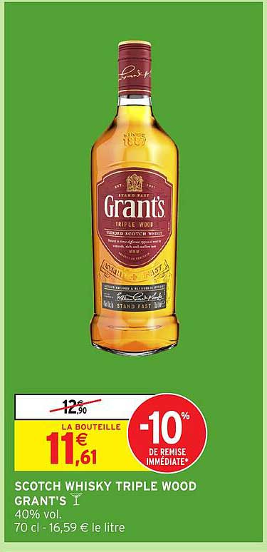 SCOTCH WHISKY TRIPLE WOOD GRANT'S