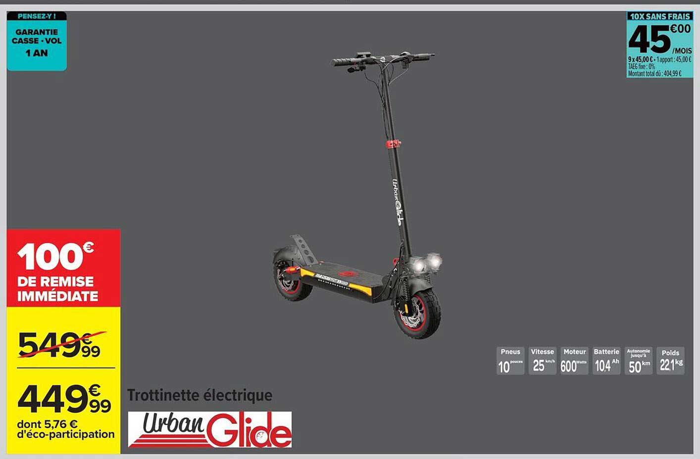 Trottinette électrique UrbanGlide