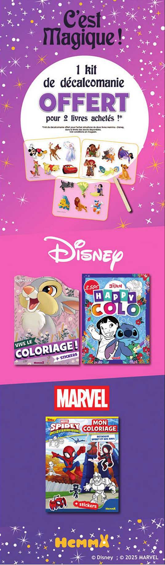 1 kit de décalcomanie OFFERT pour 2 livres achetés !
