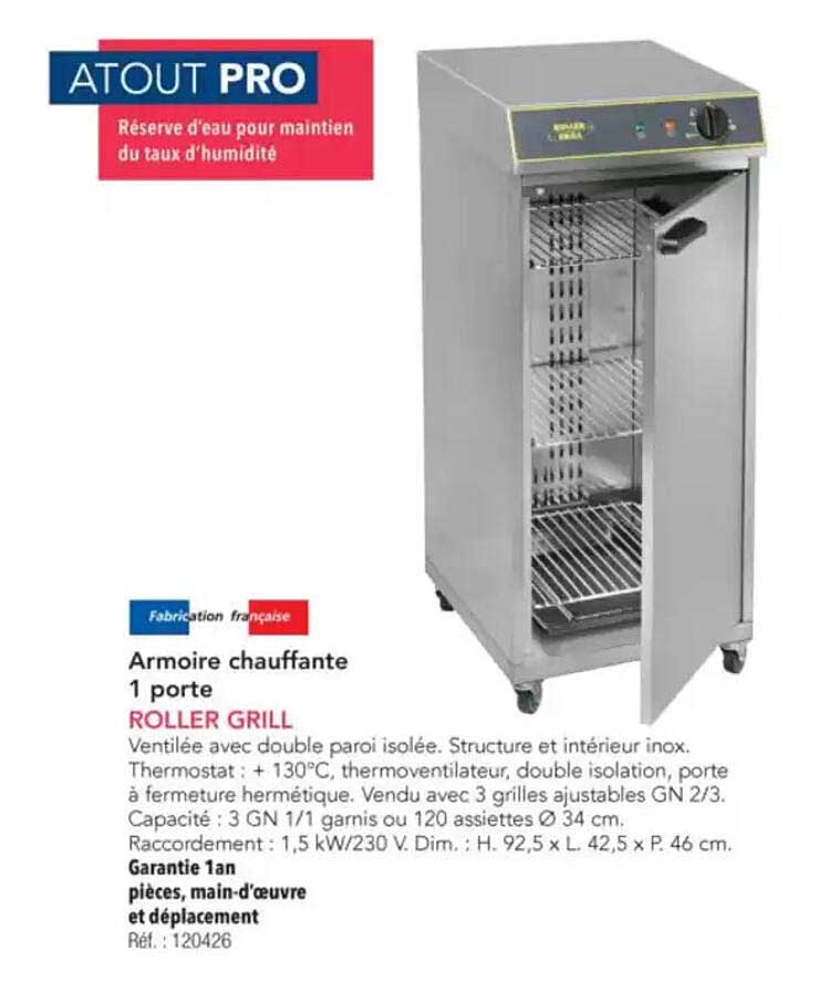 Armoire chauffante 1 porte ROLLER GRILL