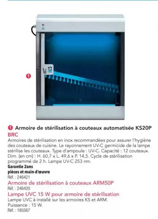 Armoire de stérilisation à couteaux automatisée KS20P BRC