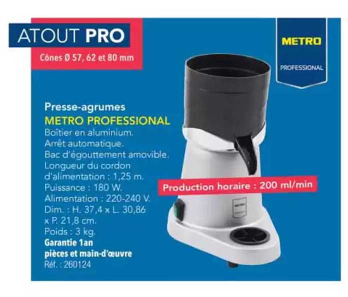 ATOUT PRO - Presse-agrumes METRO PROFESSIONAL