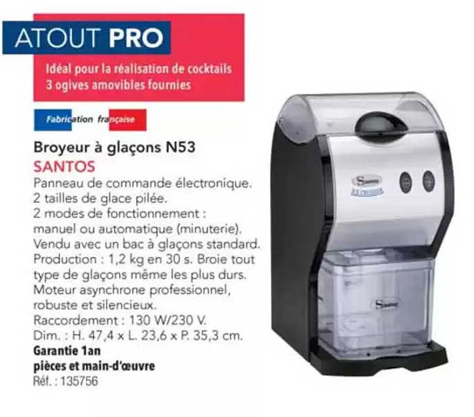 Broyeur à glaçons N53 SANTOS