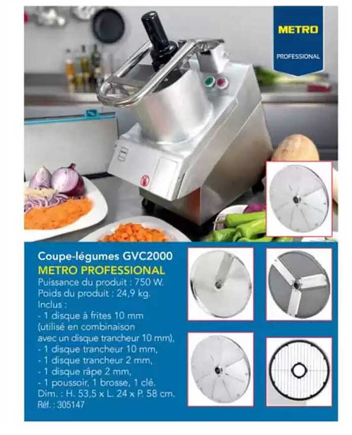 Coupe-légumes GVC2000 METRO PROFESSIONAL
