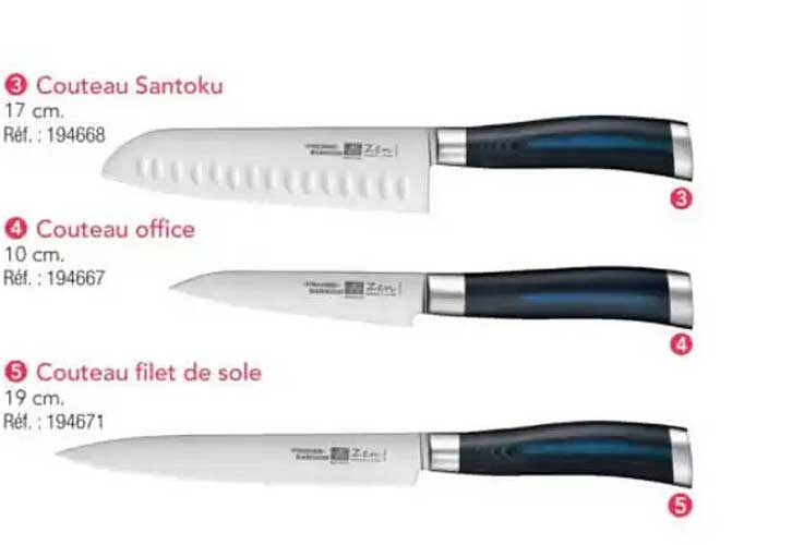 Couteau Santoku 17 cm