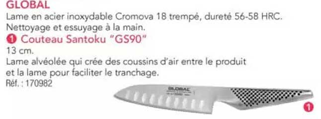 Couteau Santoku "GS90" 13 cm
