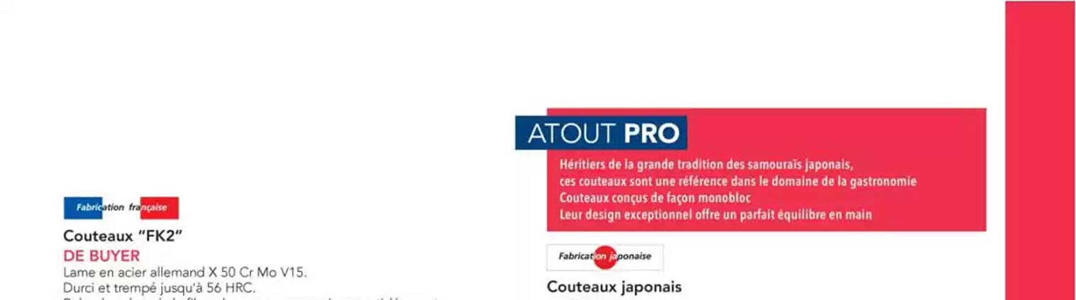 Couteaux "FK2" DE BUYER
