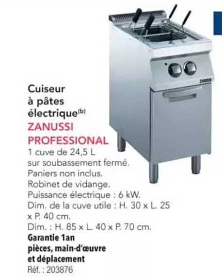 Cuiseur à pâtes électrique ZANUSSI PROFESSIONAL