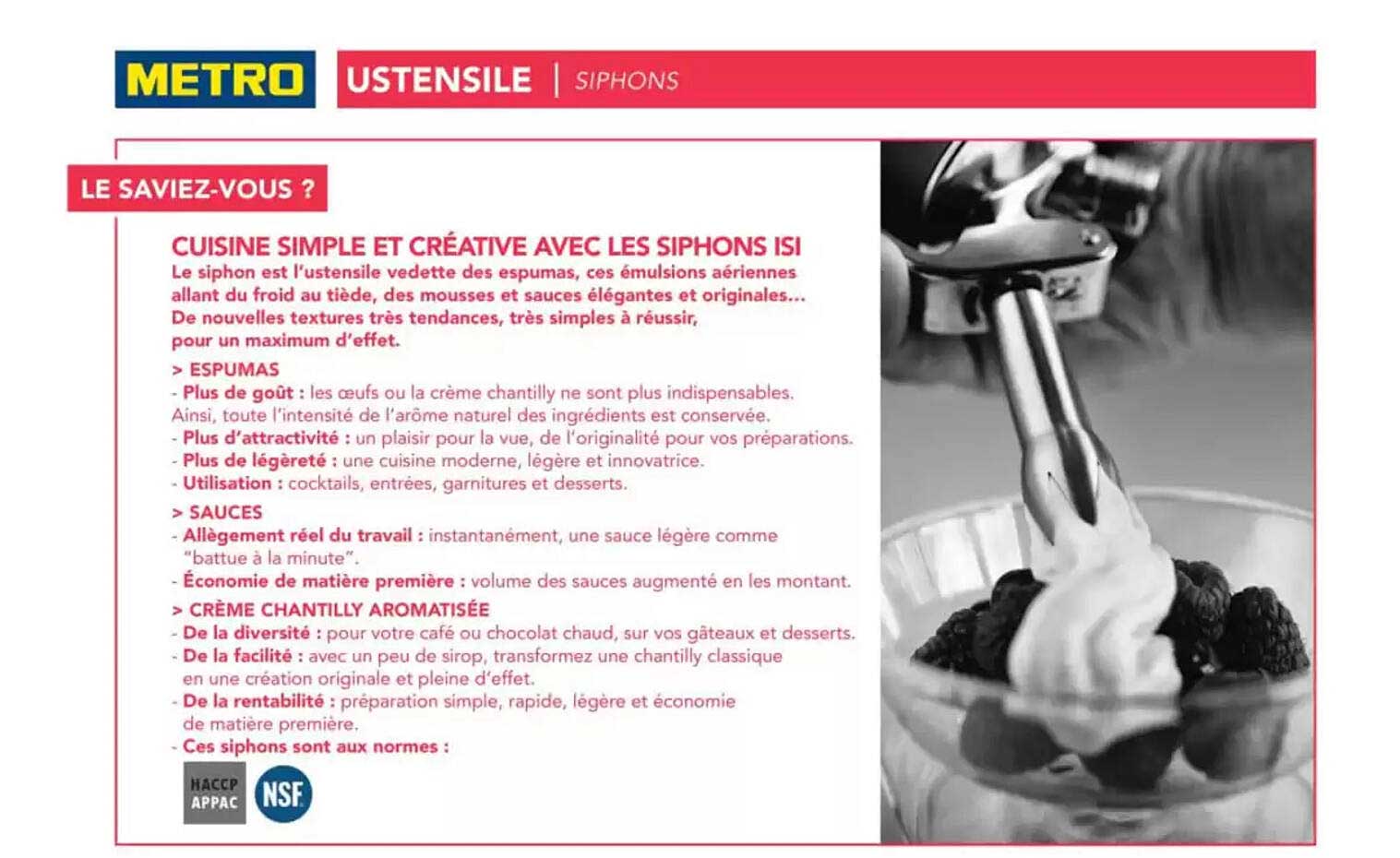 CUISINE SIMPLE ET CRÉATIVE AVEC LES SIPHONS ISI