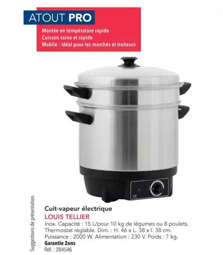 Cuit-vapeur électrique LOUIS TELLIER