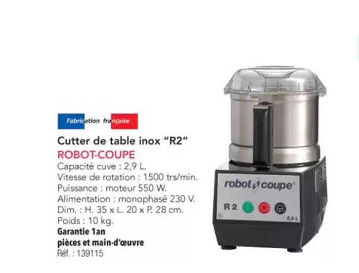 Cutter de table inox "R2"
