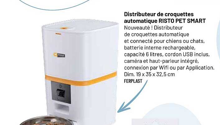 Distributeur de croquettes automatique RISTO PET SMART