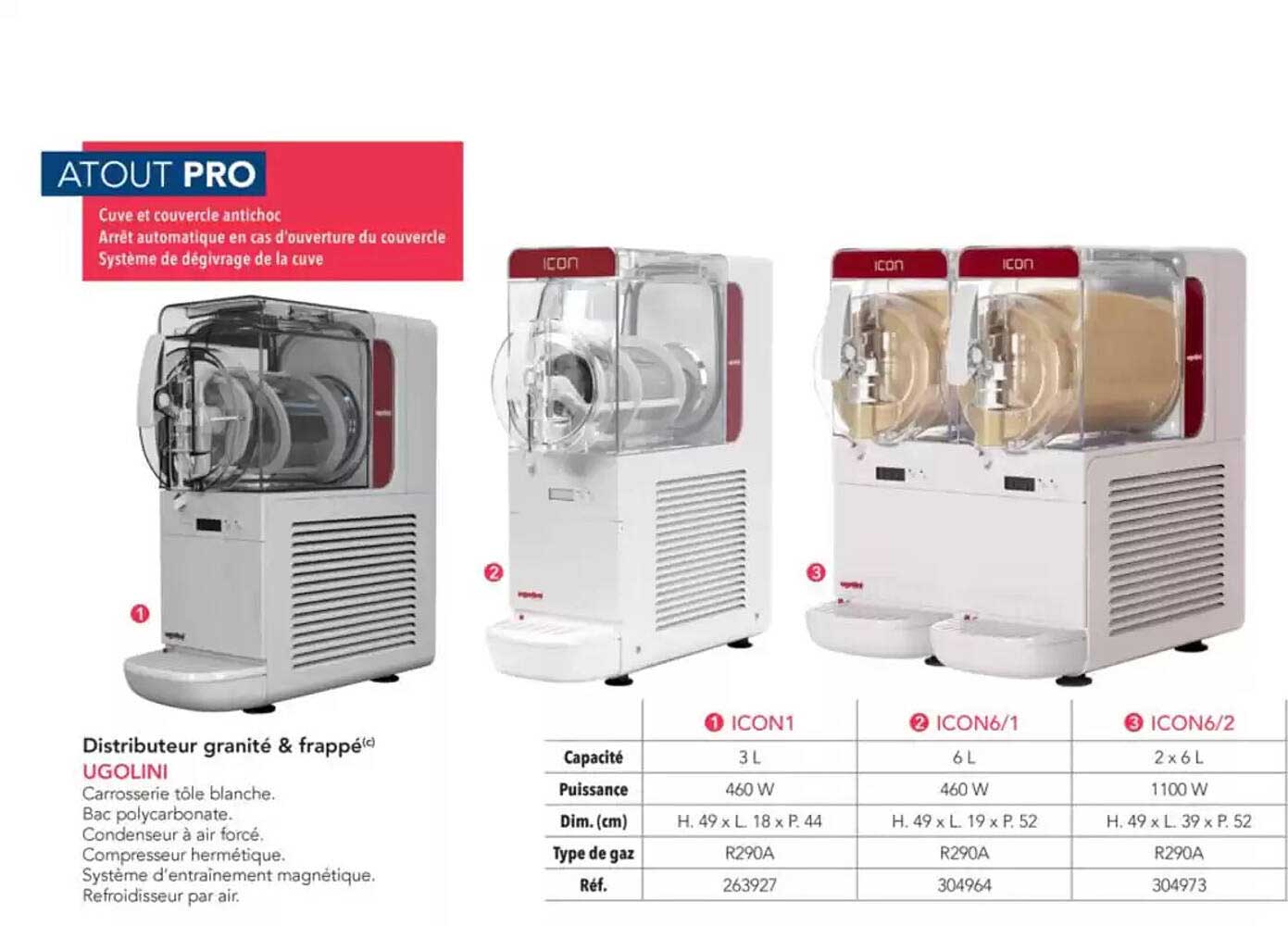 Distributeur granité & frappé UGOLINI
