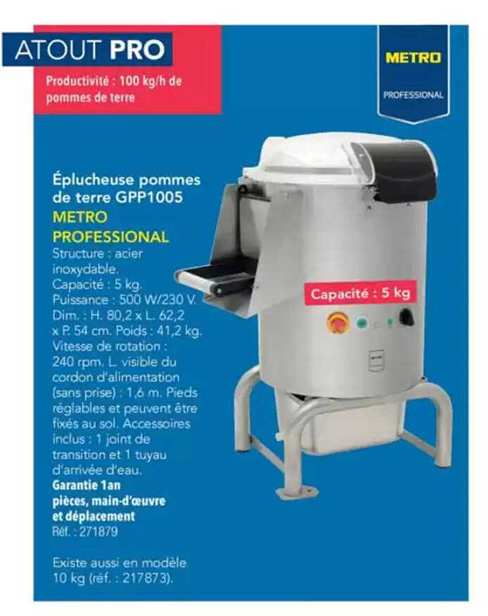Éplucheuse pommes de terre GPP1005