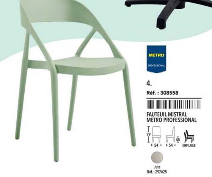 FAUTEUIL MISTRAL METRO PROFESSIONAL