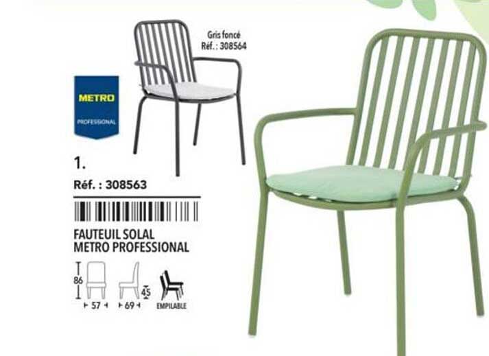 FAUTEUIL SOLAL METRO PROFESSIONAL