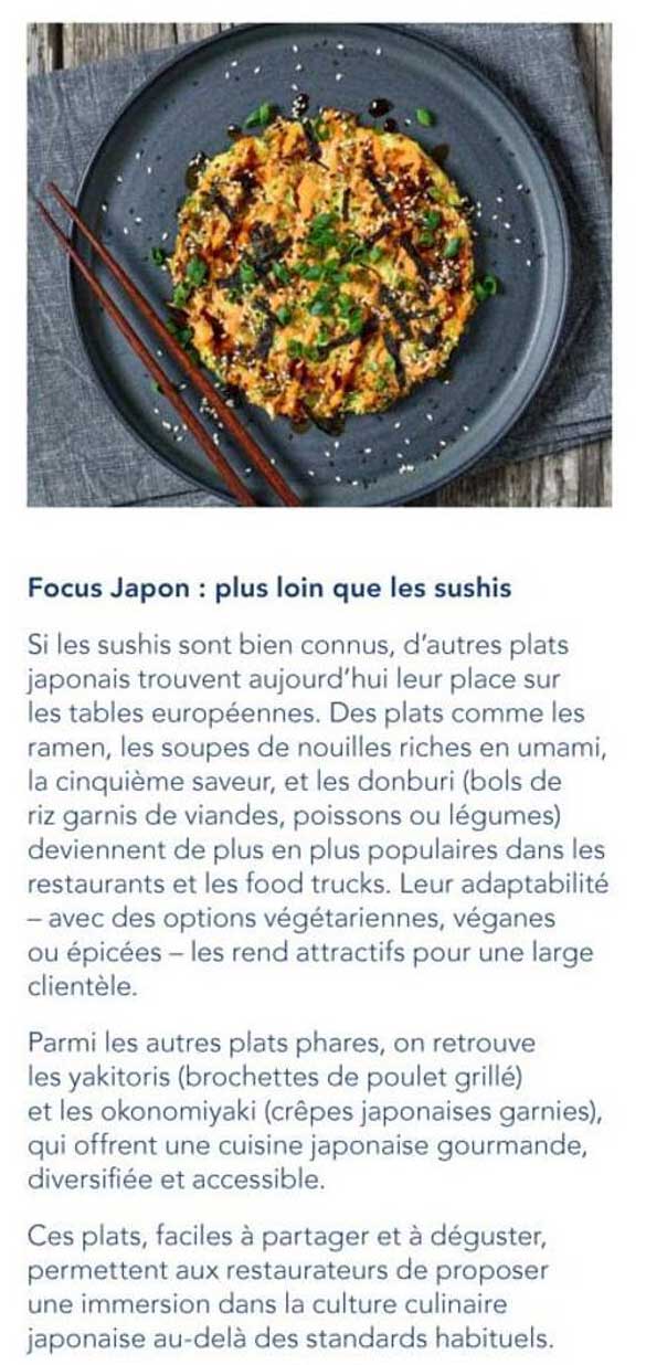 Focus Japon : plus loin que les sushis
