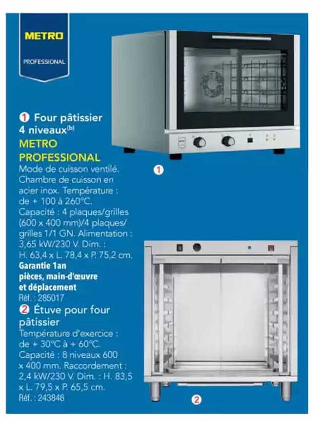Four pâtissier 4 niveaux