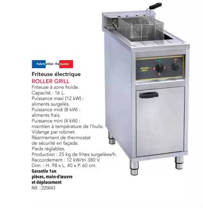 Friteuse électrique ROLLER GRILL