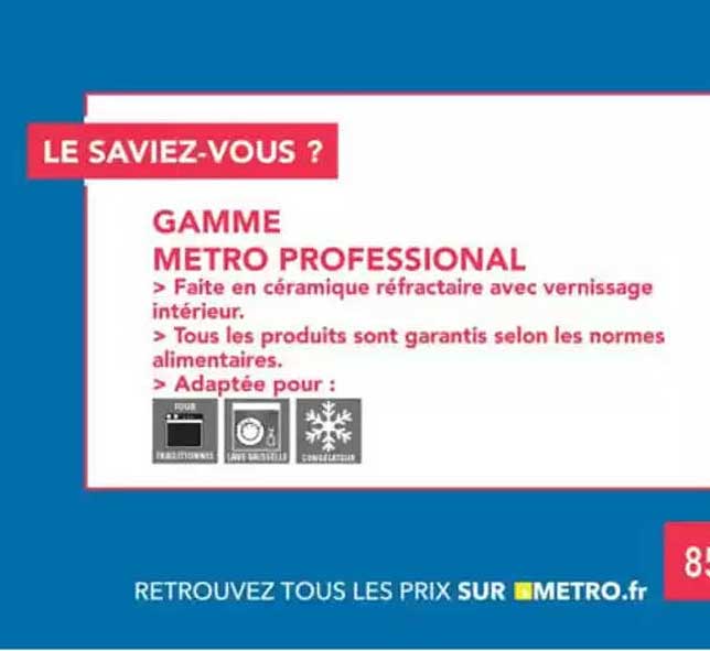 GAMME METRO PROFESSIONAL