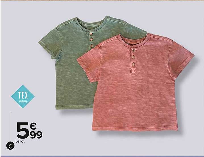 Le lot de t-shirts Tex bébé