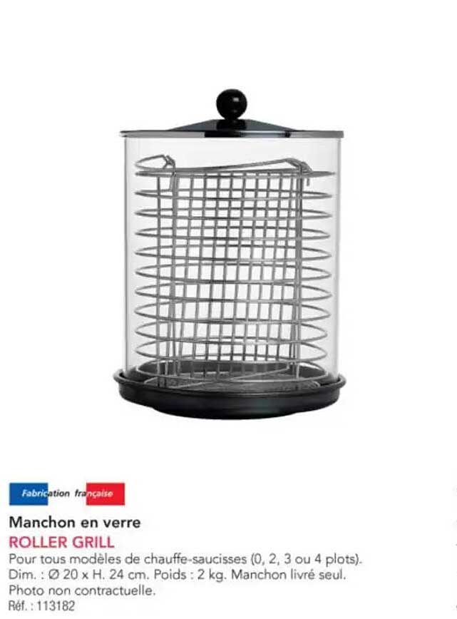 Manchon en verre ROLLER GRILL