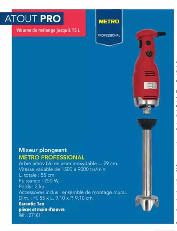 Mixeur plongeant METRO PROFESSIONAL
